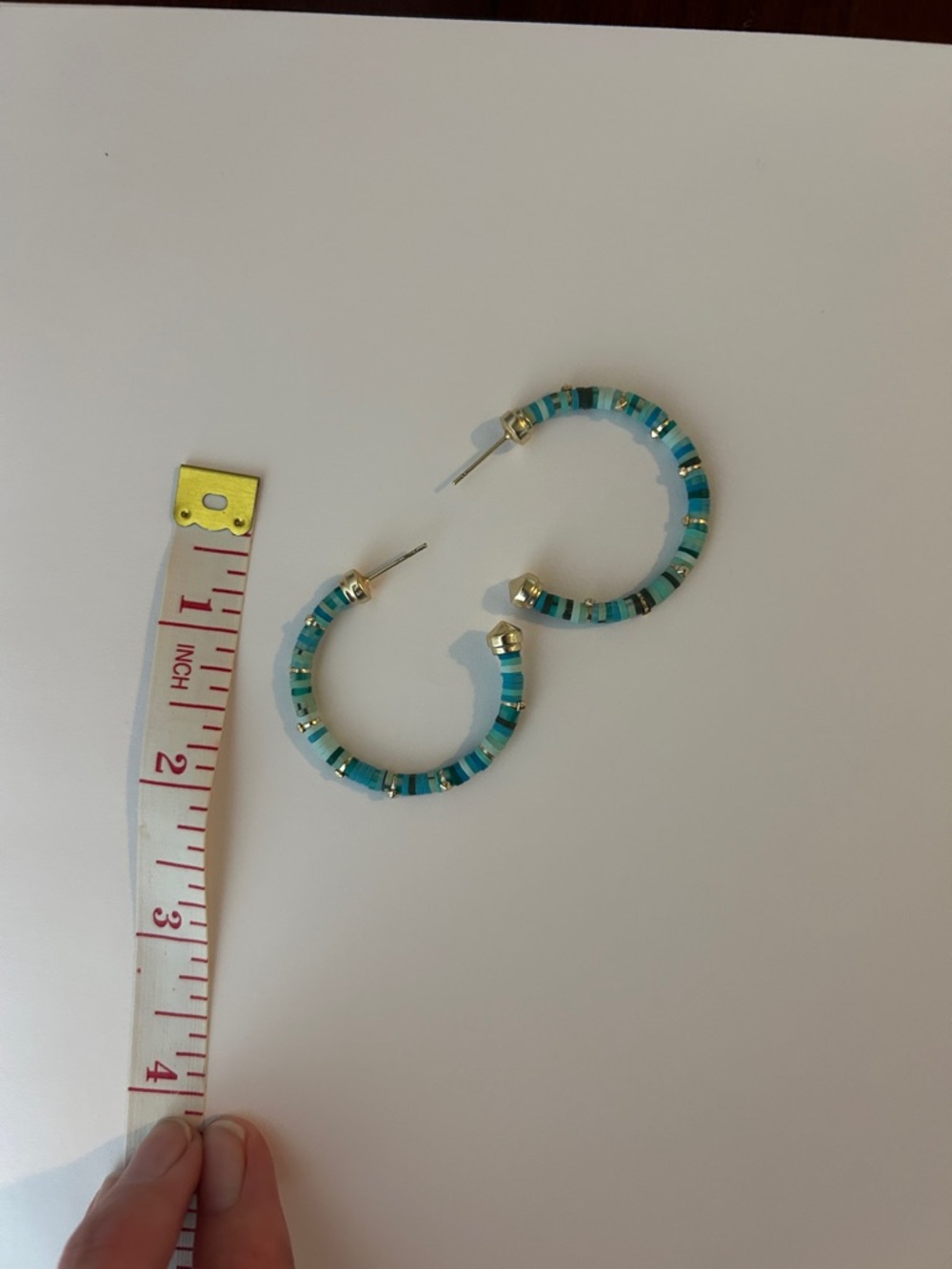 Blue Hoop Earrings